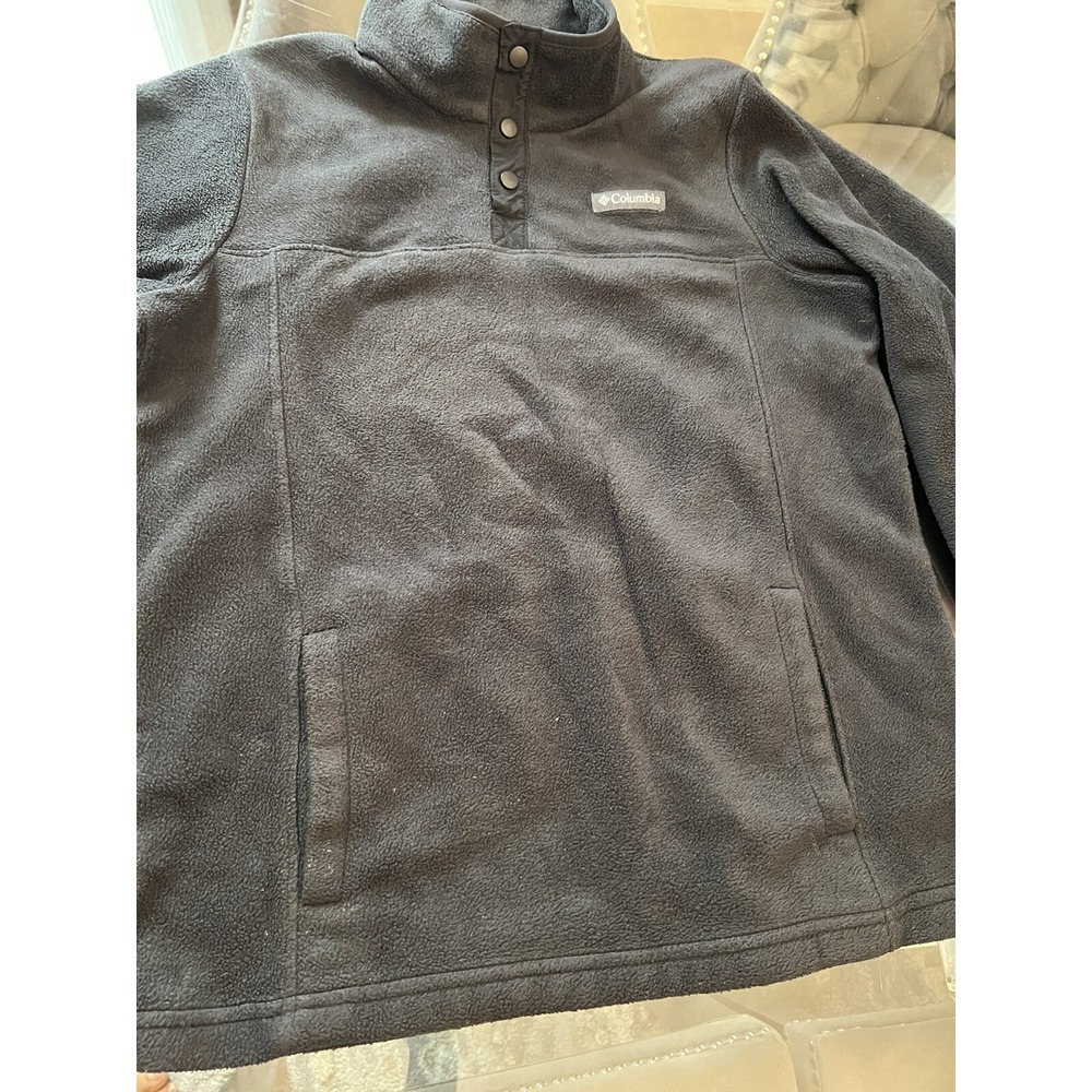 Columbia Jacket Youth XL Black Full Zip Fleece Comfort - Picture 2 of 12